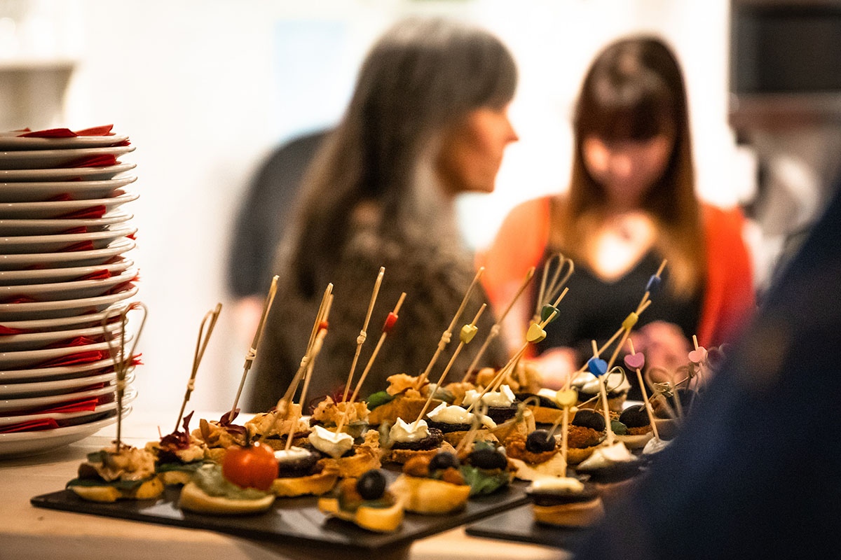 Mojo's guests enjoying canapés